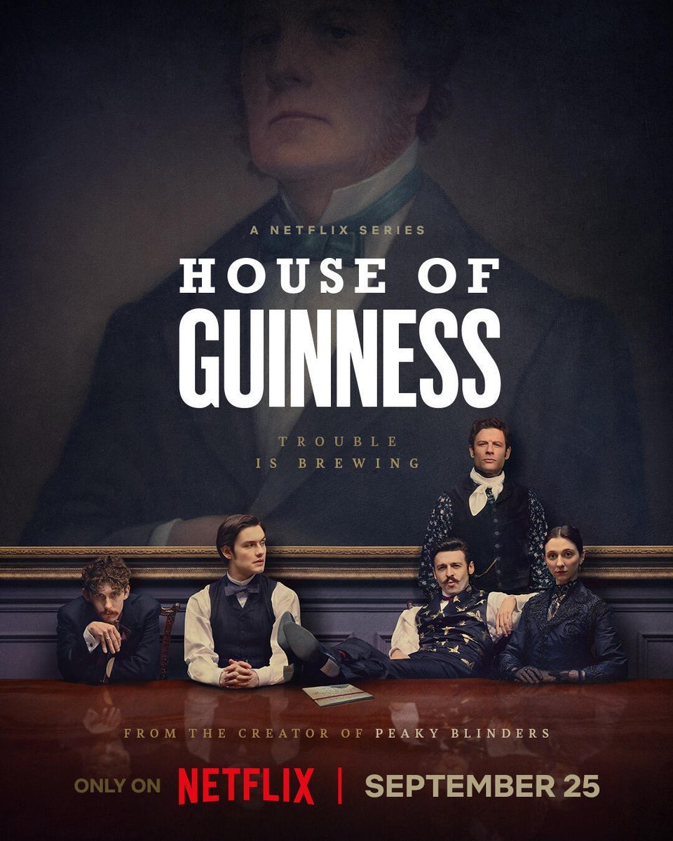 📢“Peaky Blinders” creator Steven Knight brings “The Guinnesses” to Netflix! This 8-episode drama explores the power struggles and scandals of the 19th-century Guinness beer dynasty after the patriarch’s death. Starring Louis Partridge. Premieres Sept 25, 2025.#Netflix