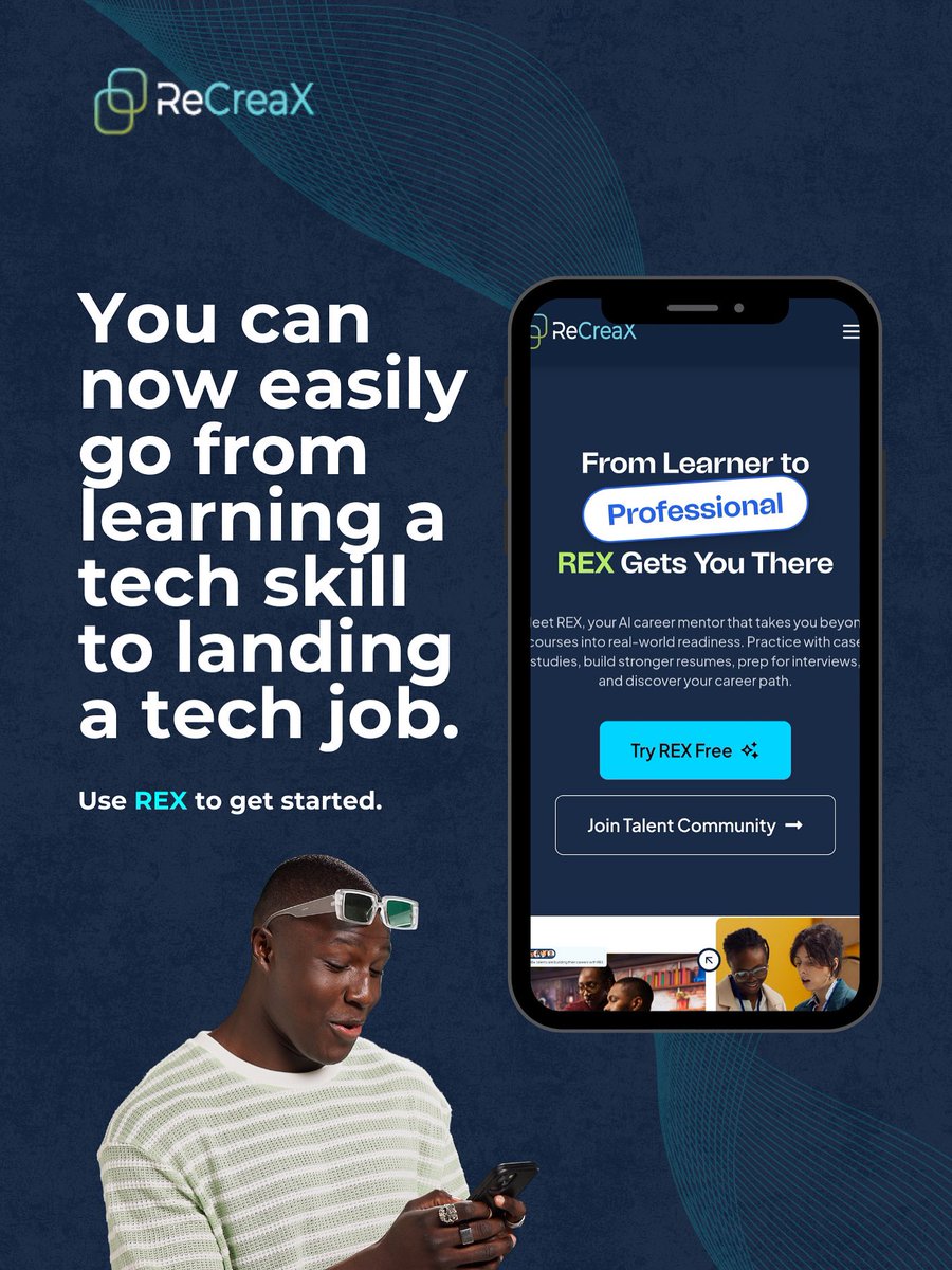 ReCreaX_'s tweet image. No job without experience.
No experience without a job.
We’re breaking that cycle

Apply for our internship programme today.

Comment “INTERNSHIP” to get started.

#REX #BreakIntoTech #TechJobs #CareerSwitch #SelfTaughtDev