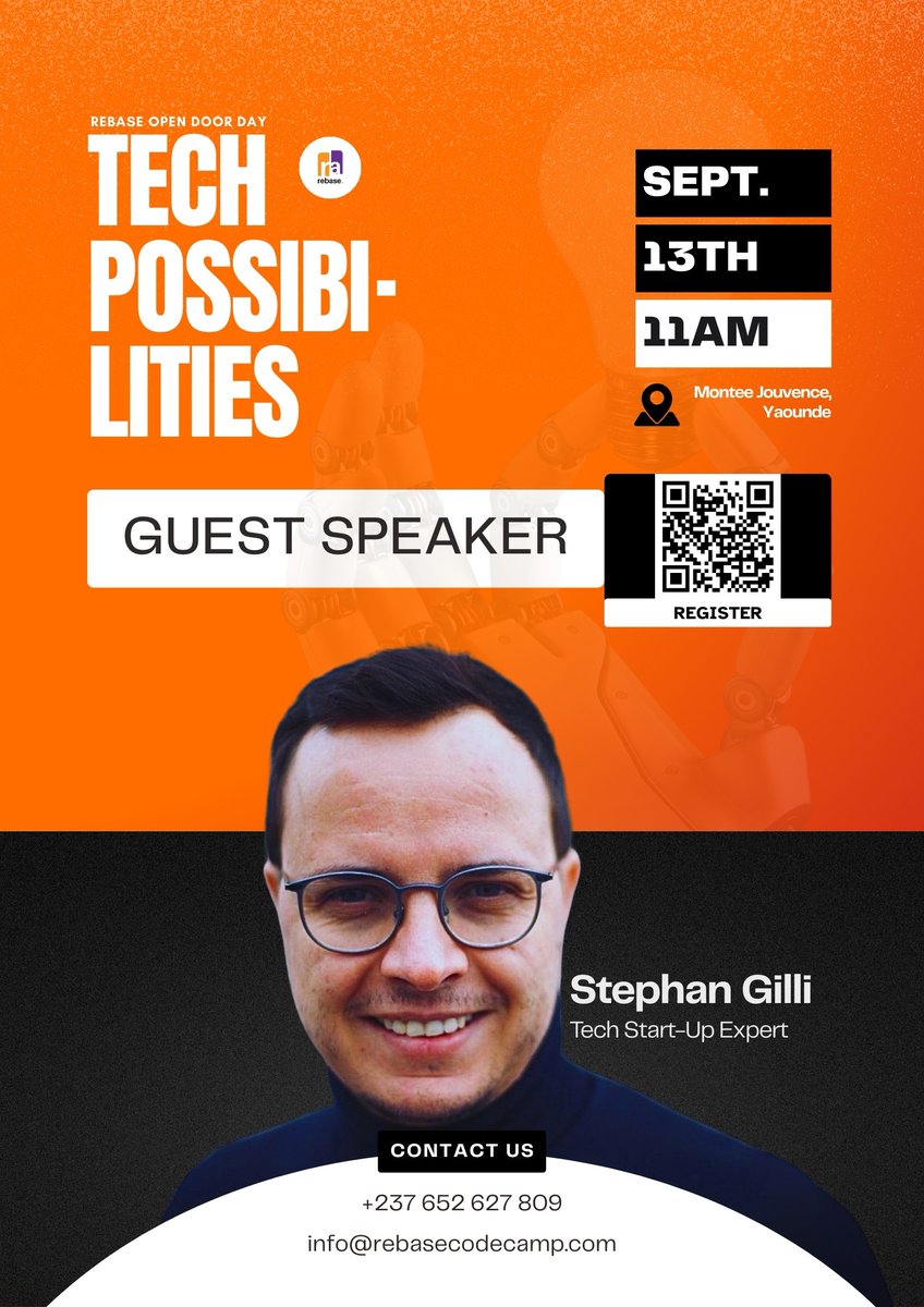RebaseCodeCamp's tweet image. 🚀 Meet Our First #TechPossibilities Open Door Day Speaker: Stephan Gilli (@gilli_stephan).

👨‍💻 Stephan is a pioneer in Digital Ecosystems: Deep experience in building digital business models &amp;amp; cloud-native apps