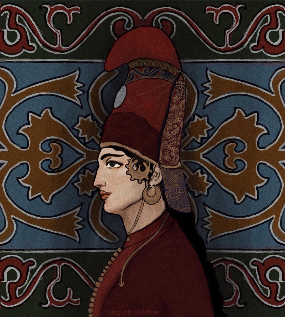 Sausruqo's tweet photo. Quite similar or common to the #Kurkhars/#Курхарс - Ingush headress. This too may be a lost aspect, another aspect, of the #CircassianCulture.
#Kabardian, #Balkar, #Nogai, and #Abaza women (#NorthCaucasus 🍀) tied their headscarves this way.
Link:
https://t.co/p4wUNe8edX https://t.co/YEy38M8E9J