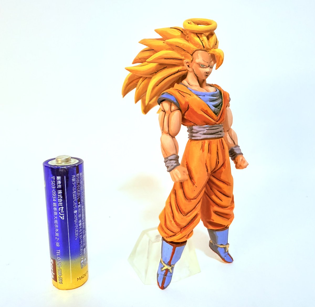 hakoyasu_uraiya's tweet photo. リペイント◇ ドラゴンボールZ◇HG 01 孫悟空 超サイヤ人3フィギュア◇2d アニメ調リペイント

#DragonBallZ 
#HG01
#孫悟空
#ガチャ
#フィギュアリペイント https://t.co/8sRd1dFl5d