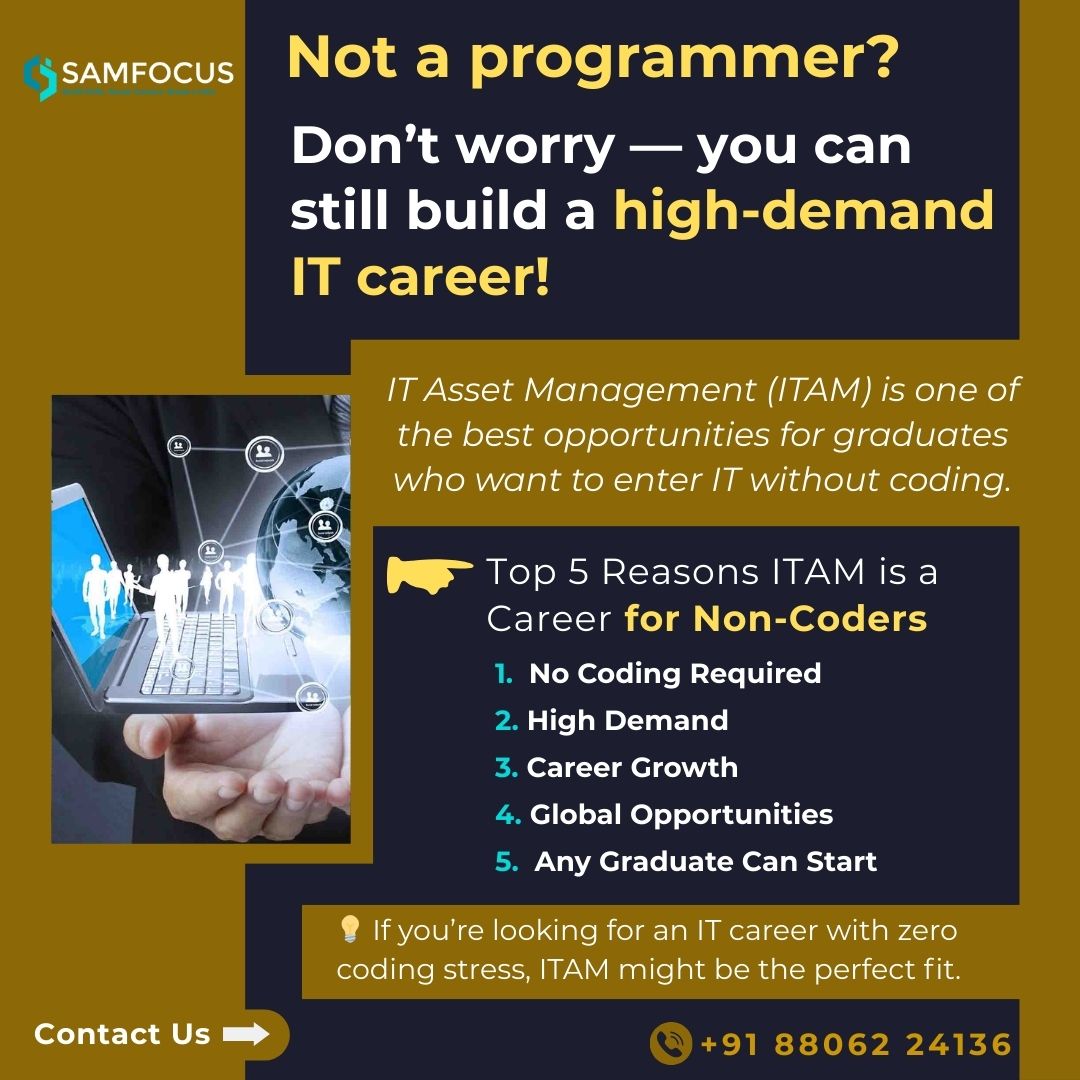 SamfocusT's tweet photo. 🚀Top 5 Reasons ITAM is a Career for Non-Coders
Not a programmer? Don’t worry — you can still build a high-demand IT career! IT Asset Management (ITAM) is one of the best opportunities for graduates who want to enter IT without coding. #sam
#ITAM #NoCodingJob #ITAssetManagement https://t.co/12xiGxvOai