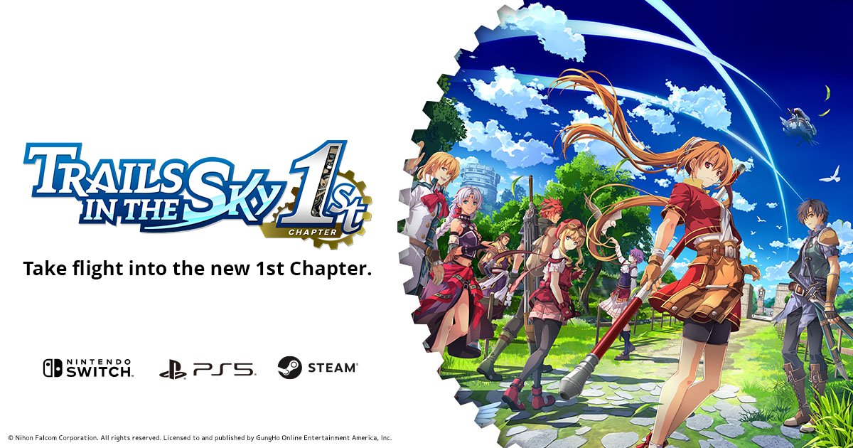 I just finished the Trains In The Sky 1st Chapter prologue. The best Trails game to date. Not only it has the most beautiful presentation, but also the best combination of both Action and Turn-Based from a Nihon Falcom title. 

<a href="/GungHo_America/">GungHo</a> <a href="/nihonfalcom/">日本ファルコム</a> 
#TrailsintheSky1st