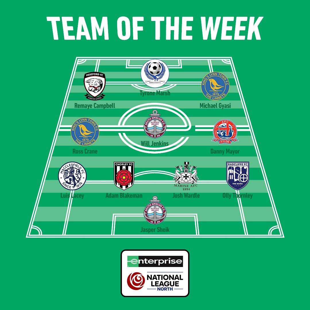 NL_Enterprise's tweet photo. The midweek team news is in... 🥁

Here are the standout performers from Tuesday in the Enterprise National League North! 

Agree with the selections? 🤷 https://t.co/CoUmeONDm7