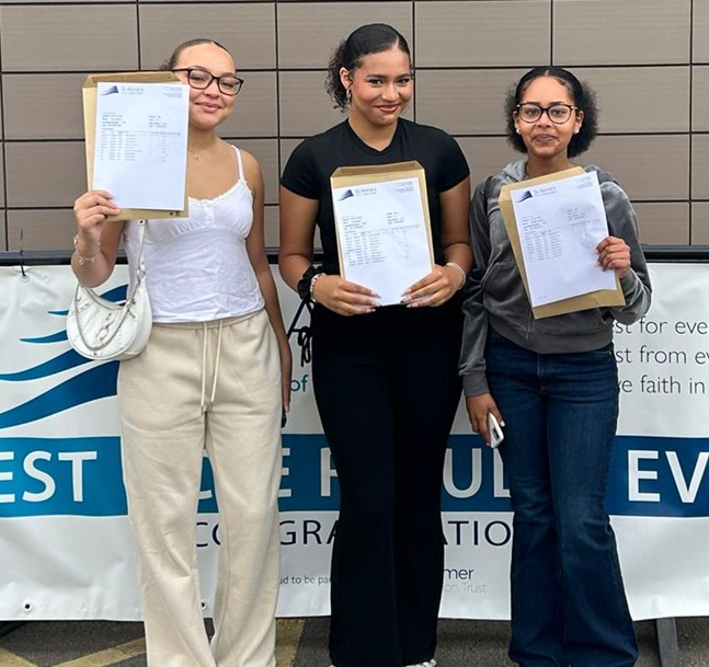 StAnnesAcademy's tweet image. ✨Best GCSE results ever @StAnnesAcademy ✨We are so proud of our students and staff- their hard work and commitment have truly paid off! 💙&quot;The best for everyone and the best from everyone&quot; in action! 👋#gcse #resultsday2025 @CranmerTrust