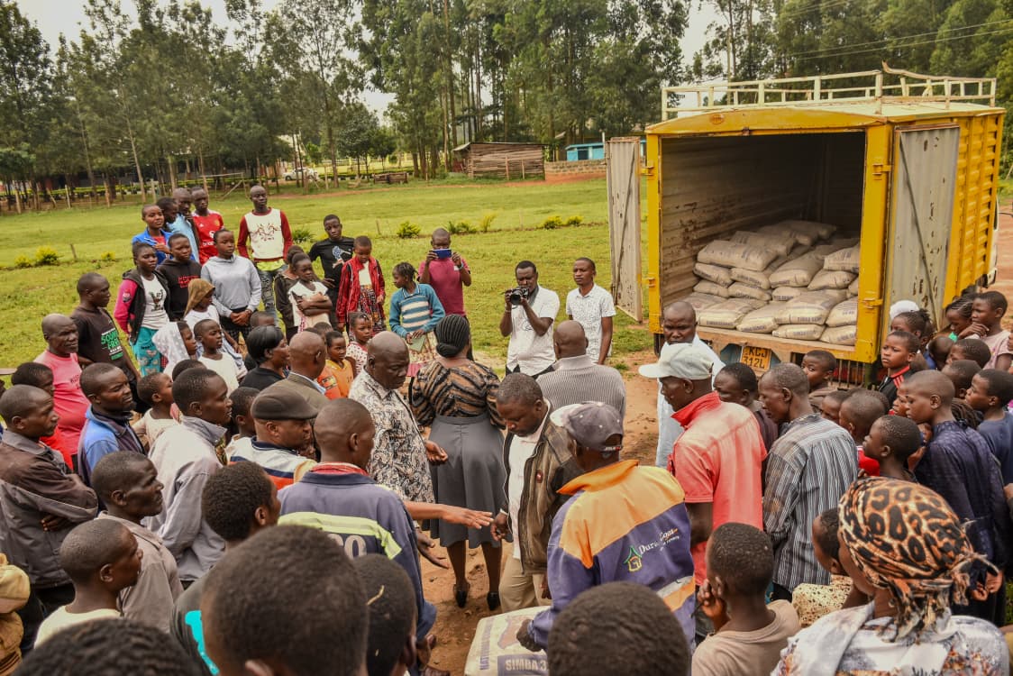 A week ago while meeting catechists at St. Barnabas Catholic Church in Bukembe East, I pledged to support the construction of St. Barnabas Parochial School with 100 bags of cement. Today, my team led by MCA Caleb Wanjala delivered on that commitment. Education will always be