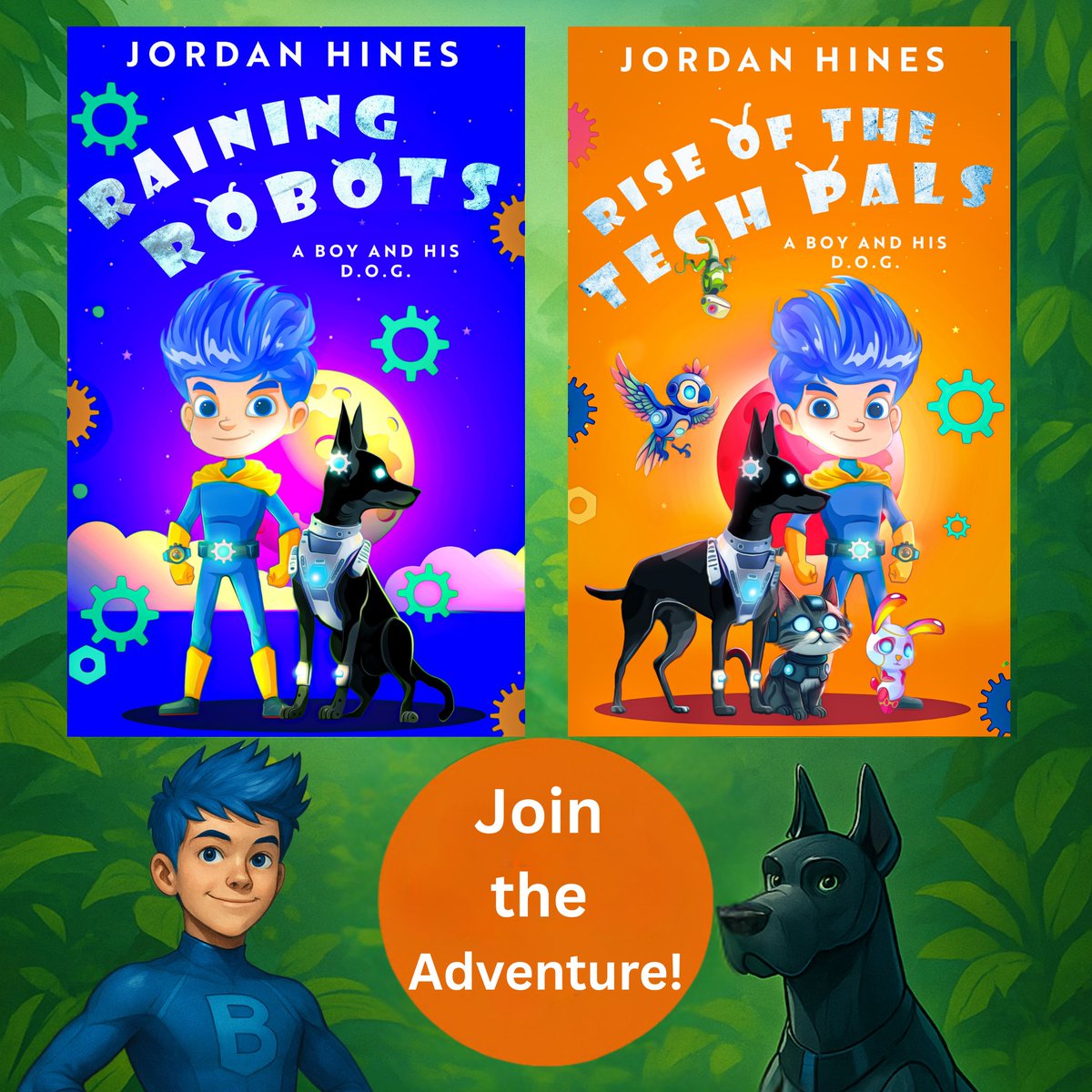 aboyandhisdogjh's tweet photo. 📚✨ Join the adventure with Raining Robots! A fun, action-packed book kids (and their dogs) will love! 🐶🤖  #DogAdventures #FunnyDogs #KidsBooks #STEMReads #RobotDogs Rise of the TechPals coming September 9th! https://t.co/vyiwxK3FUS https://t.co/xCRgweIRPR