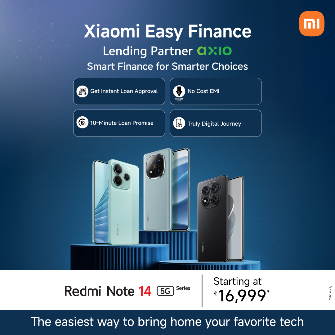 Style. Speed. Smarts. 

The #RedmiNote14 5G Series has it all, and now, it’s easier than ever to bring one home with #XiaomiEasyFinance.

Own it today, pay at your pace.