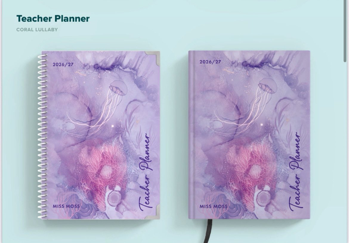 2026-27 Planner Cover Reveal #6 - ‘Coral Lullaby’ 🐳🦑🪸available at tidythink.co.uk from November 2025 👩‍🏫

#TeacherPlanner #PlannerCoverReveal #TeacherLife #TeacherOrganization #TeacherStyle #PlannerAddict