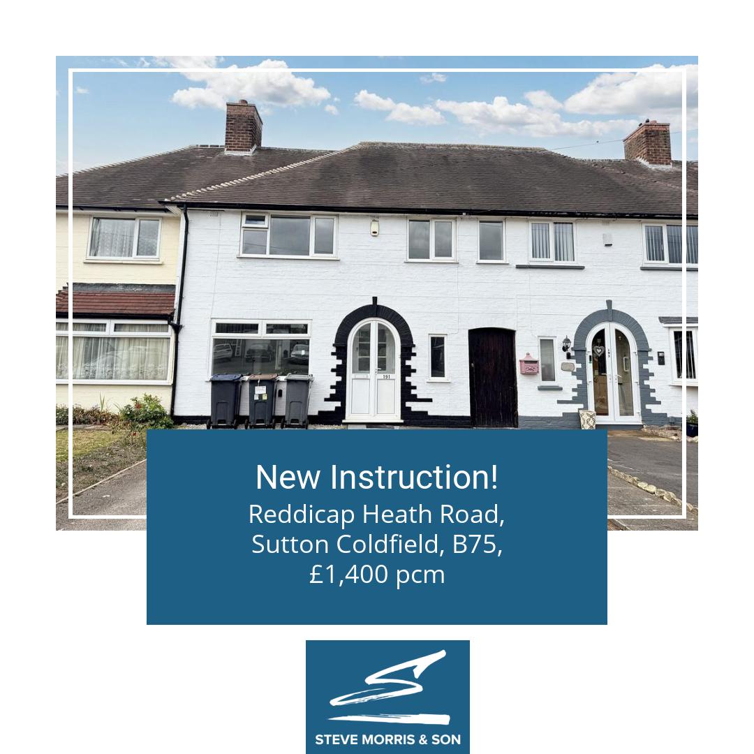 SteveMorrisProp's tweet photo. 🏠To Let 3 Bed Terraced House £1,400 pcm

Contact Us for more details:
📞Tel: 01205 216924
📩Email: contact@steve-morris.co.uk

#propertysuttoncoldfield #propertyforsale #propertytorent https://t.co/hGlzEXNFAj