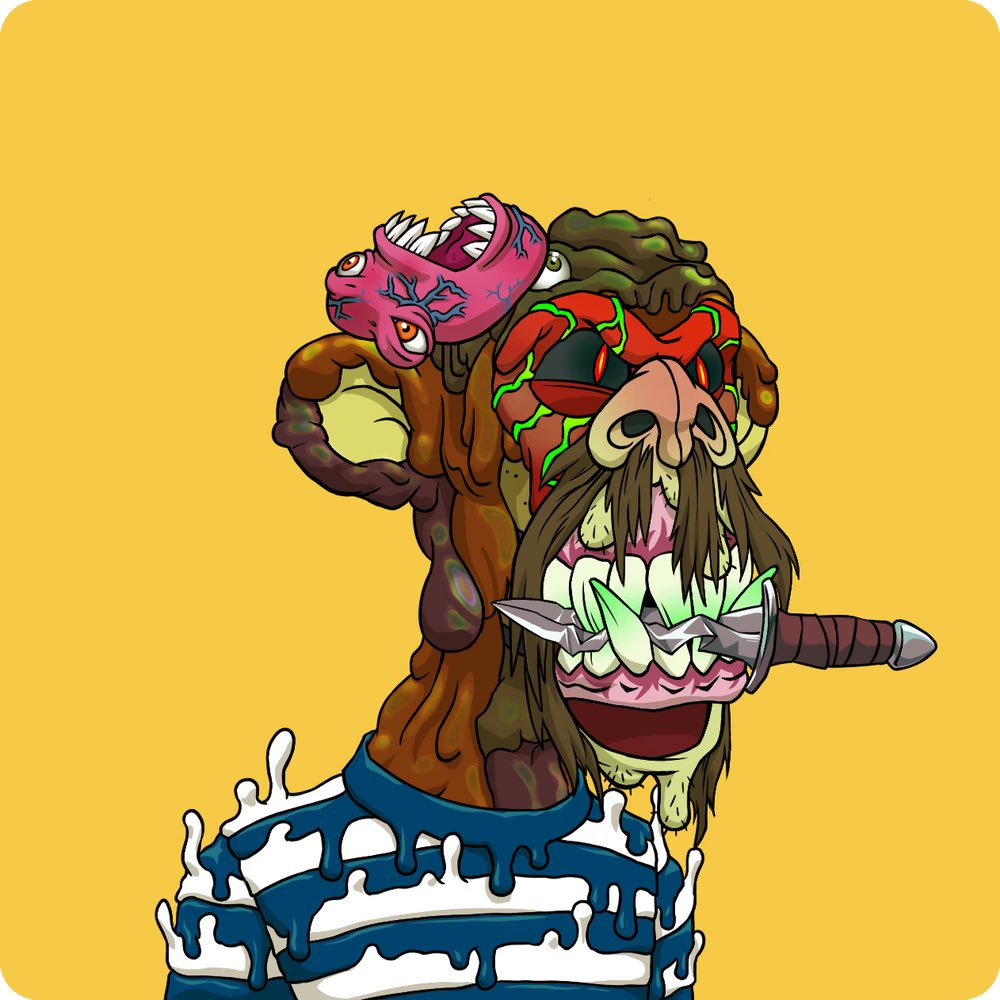 Metaverse🤐🤫 (@ab_spaceboo) on Twitter photo Mutants are insane! 🧪
Let’s see some clean <a href="/BoredApeYC/">Bored Ape Yacht Club 🍌</a>
this gold grin, wide eyed zombie mf. just hit different. my old ape❤️ Mutants are insane! 🧪
Let’s see some clean <a href="/BoredApeYC/">Bored Ape Yacht Club 🍌</a>
this gold grin, wide eyed zombie mf. just hit different. my old ape❤️