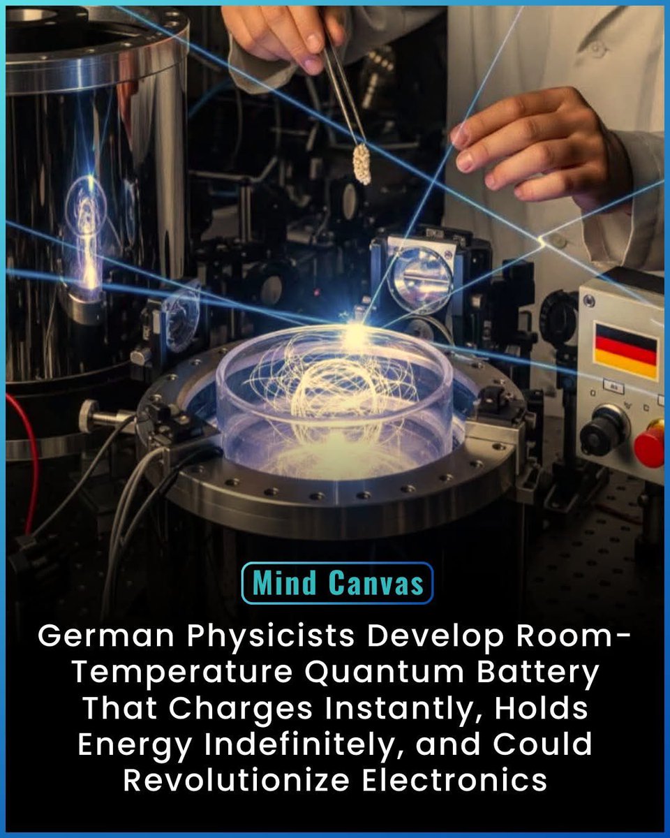 A team of physicists in Germany has made a breakthrough that could redefine how we power our devices. At the University of Augsburg, researchers have built a room-temperature quantum battery that charges almost instantly and can hold its energy indefinitely. This innovation marks