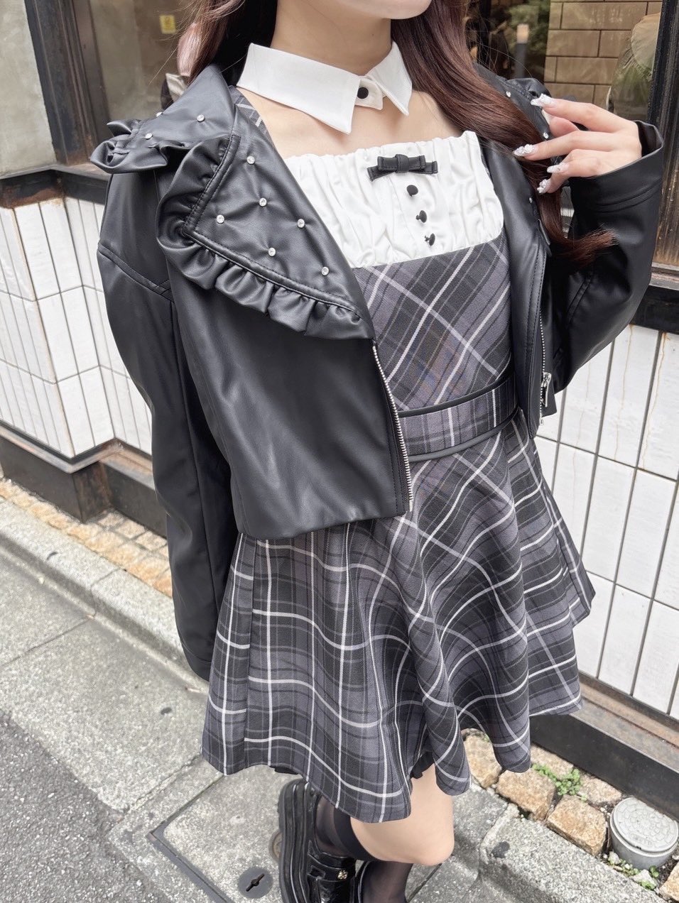 evelyn フリルライダース evelyn フリルライダース ブラック - メルカリ