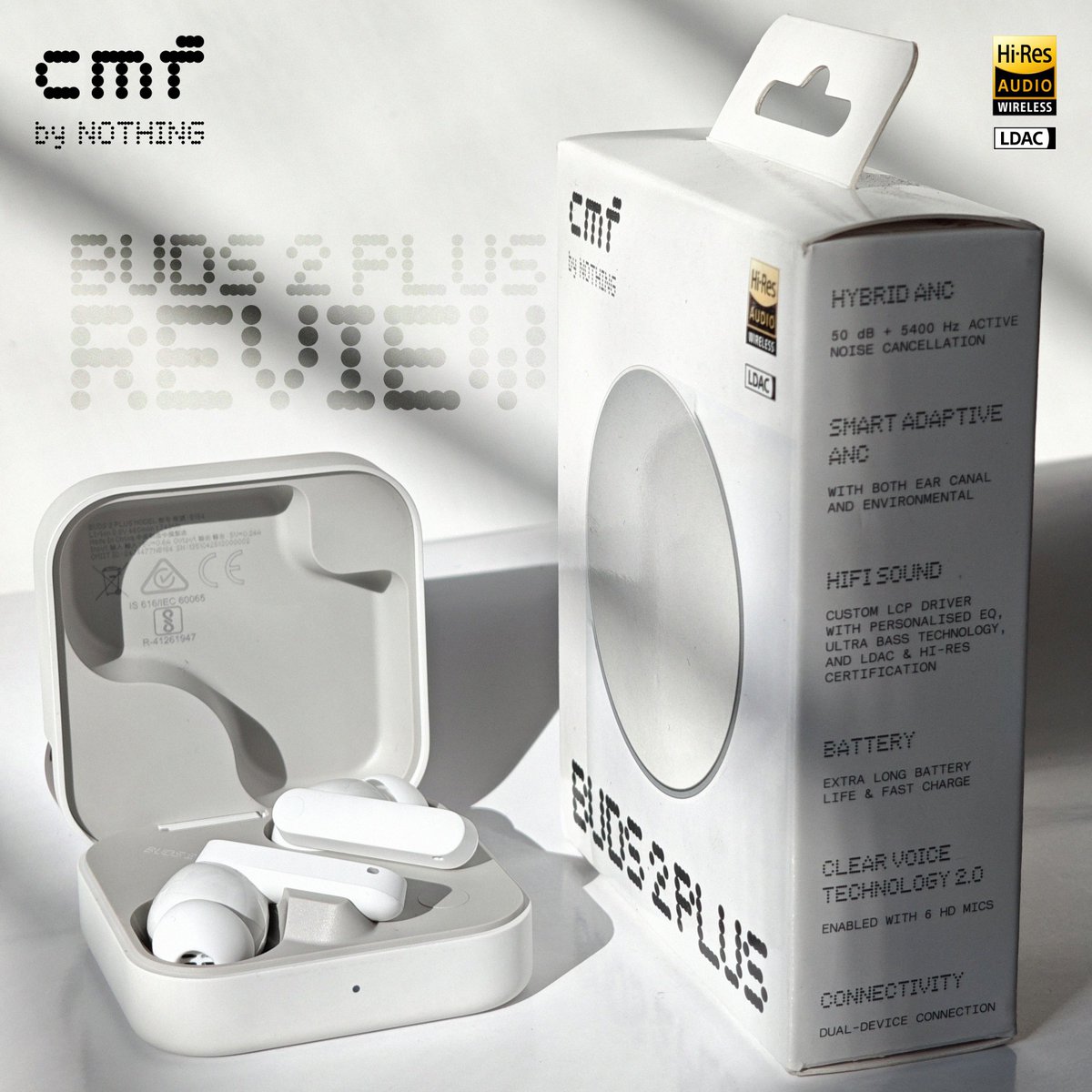 VaroonNawale16's tweet photo. 🎧@cmfbynothing BUDS 2 Plus REVIEW
Let's dive in! 👇🏻
#CMFBuds2Plus deliver refined, high fidelity audio with LDAC, 12mm LCP drivers & Hi-Res certification. Expect powerful bass, crisp highs, and immense clarity!