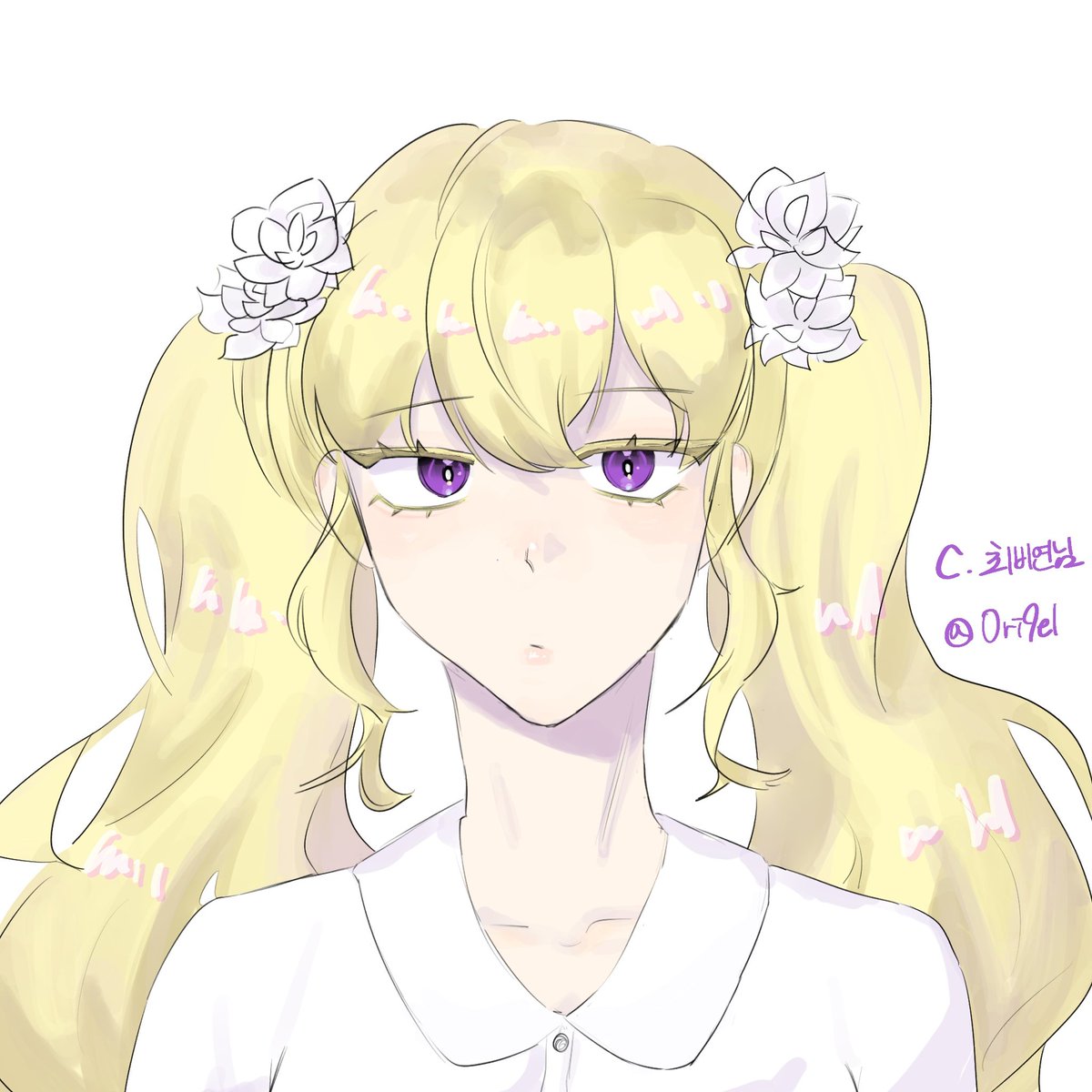 0ri9el's tweet photo. @hienspam111 늦어서 죄송합니다..!! 야자 시간에 찔끔찔끔 하다보니 생각보다 걸리더라구요..! 예쁜 친구 남기고 가주셔서 감사해요!!😭 https://t.co/IoHhv2DV2x