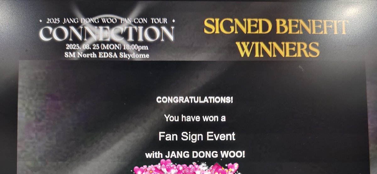 mikkimaela's tweet photo. OMG! I won a Fansign event with Jang dongwoo! Anong sasabihin ko sa kanya🫣😅💞

#JANGDONGWOO 
#CONNECTION
#MANILA
#ThreeAngelsProduction https://t.co/jPjaAQS54z