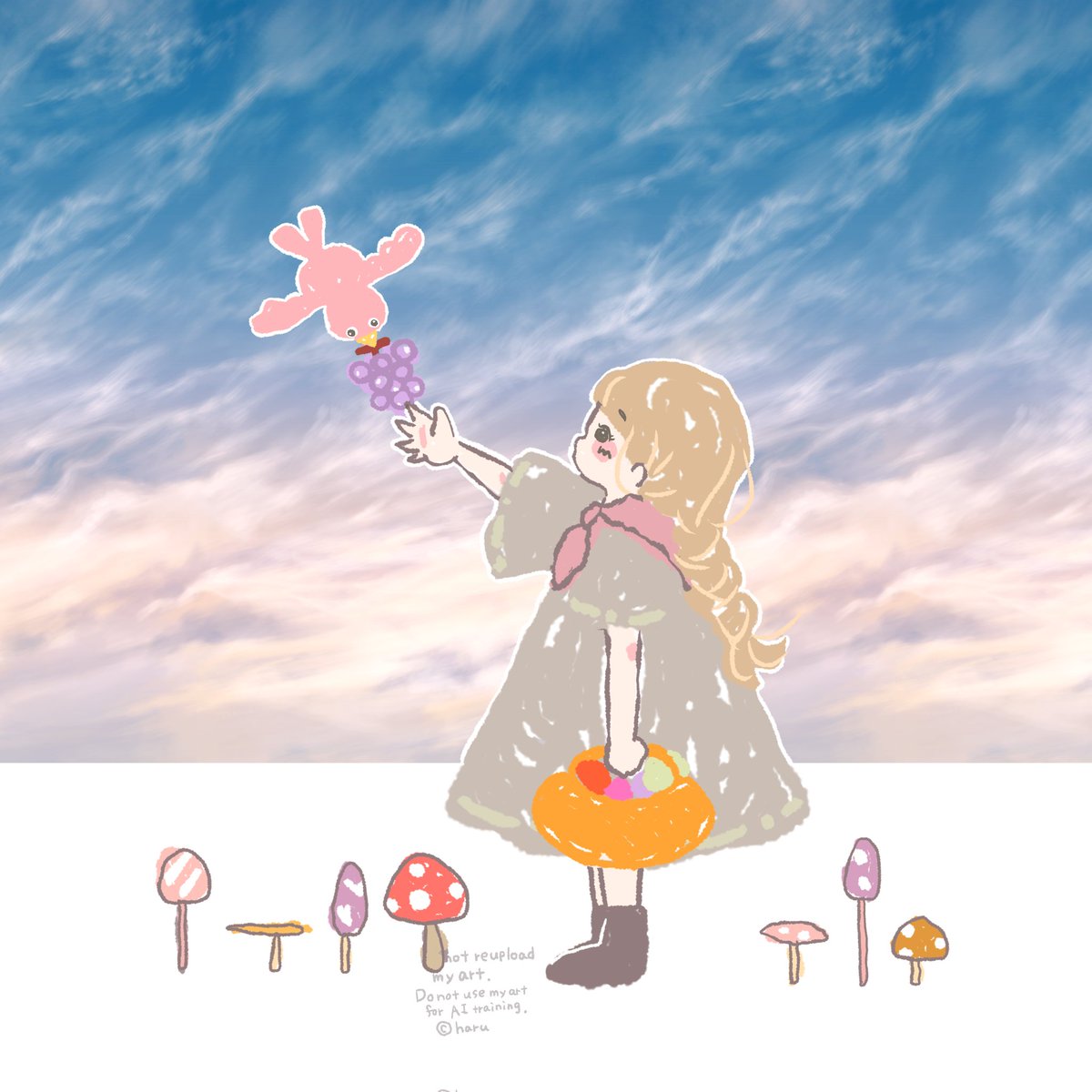 haruru4050's tweet photo. 早く秋にならないかなぁ🍇

#イラスト #ゆるいイラスト #絵描きさんと繫がりたい https://t.co/go1r8Qbcv9