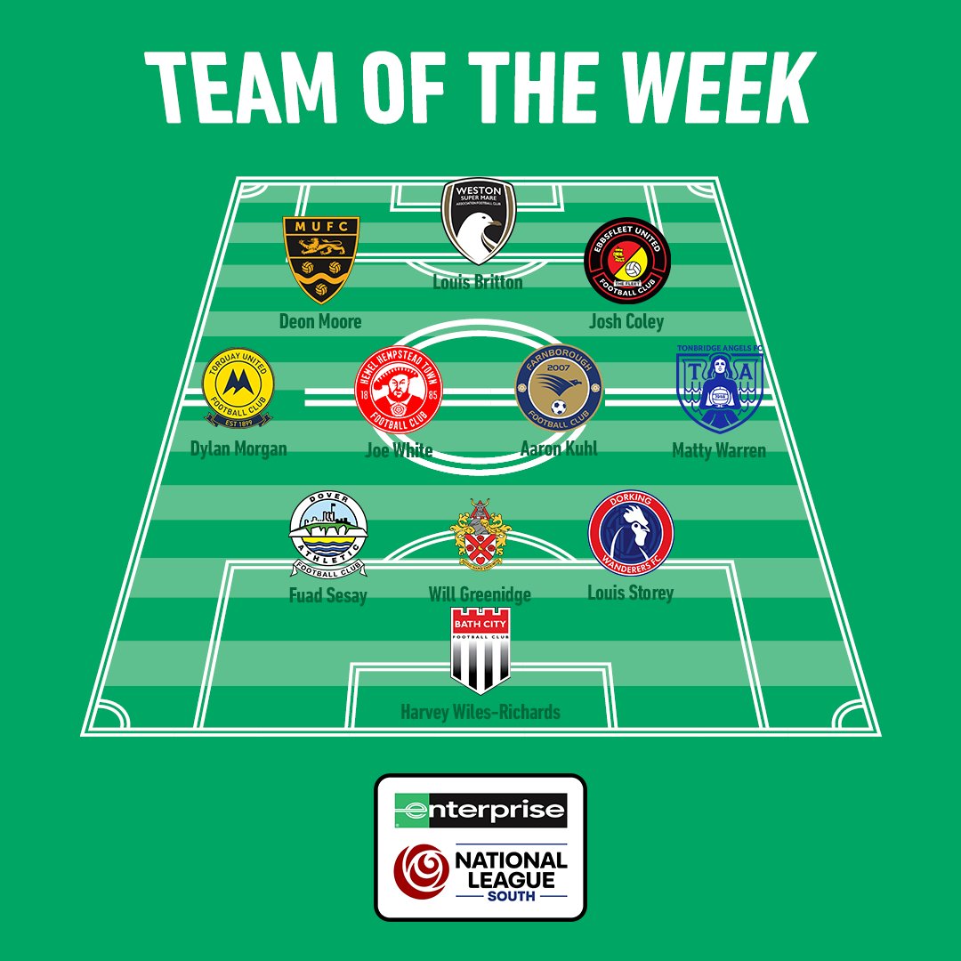 🥁 Fancy some more Team of Midweek? 

🤩 It's time for the star men in the Enterprise National League South! 

Anyone we've missed? 🗣️