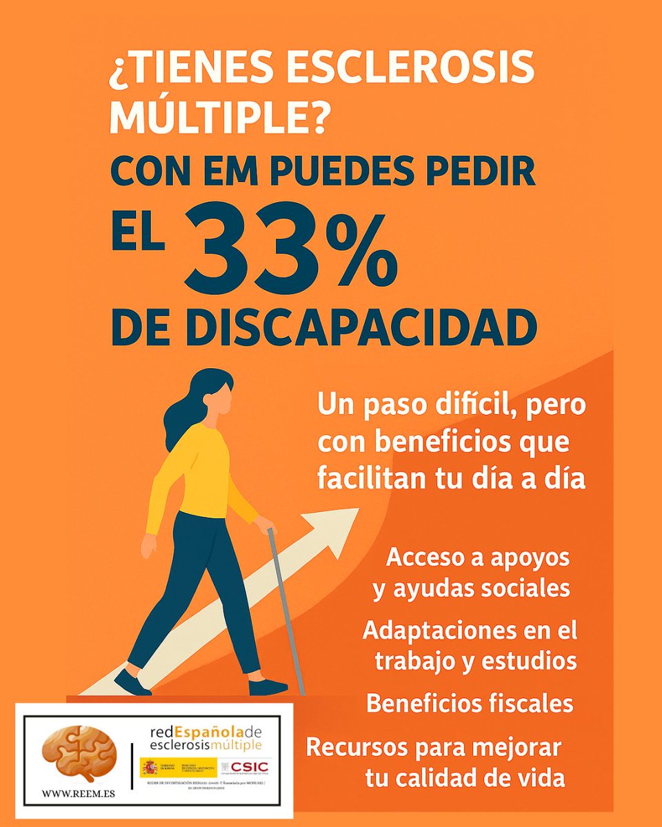 Solicitar el reconocimiento de discapacidad 33%
Dar este paso puede ser difícil
Supone aceptar la EM de una manera más real.
Tiene beneficios que pueden ayudarte en tu día a día.
Pedir el reconocimiento de discapacidad no te define, pero sí puede hacer tu camino más llevadero.