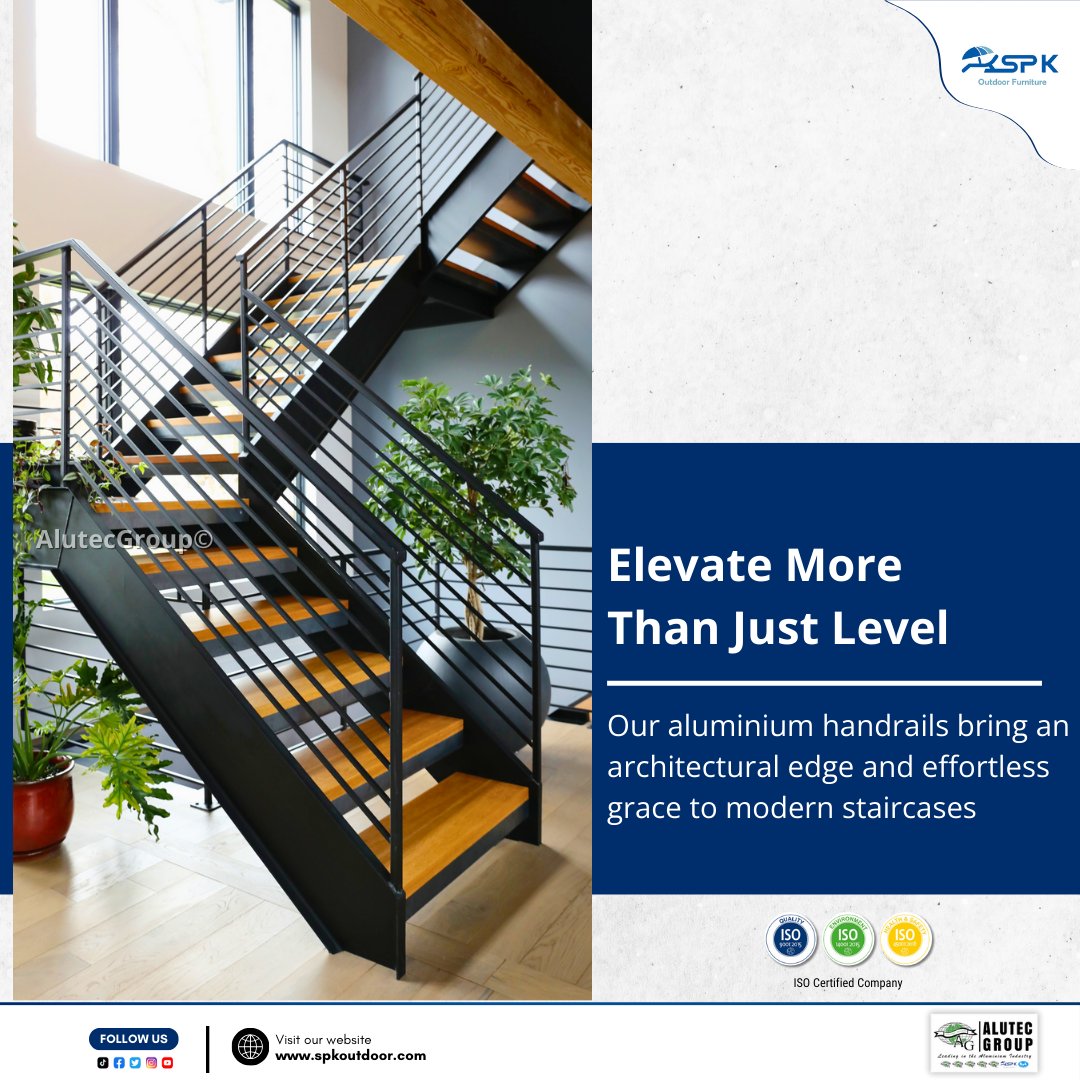 AlutecGroup's tweet image. “Elevate More Than Just Level” – With SPK Aluminium Handrails, safety meets elegance. 🏡✨ Transform your staircases and balconies into a statement of style.📱 Call 076 138 7452 or visit spkoutdoor.com to upgrade today! 🇱🇰 #Alutec #aluminumhandrails