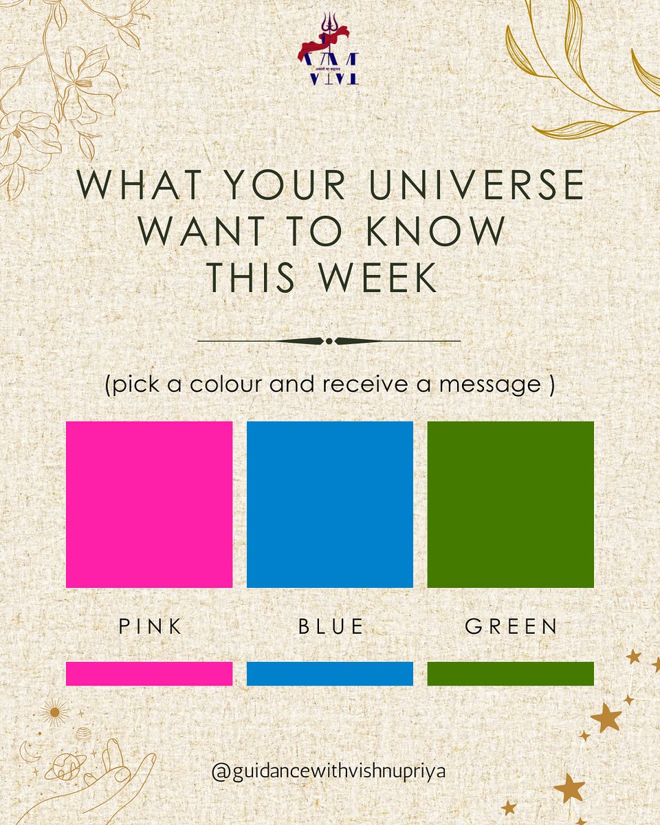 guidncbyVishnup's tweet image. What color did you pick?
Comment below - and tag someone who needs a message from the universe today.💖

#energyreading #weeklyguidance #intuitivemessage #tarot #tarotcards #astrology #numerology #tarotreading #tarotreadersofinstagram #love