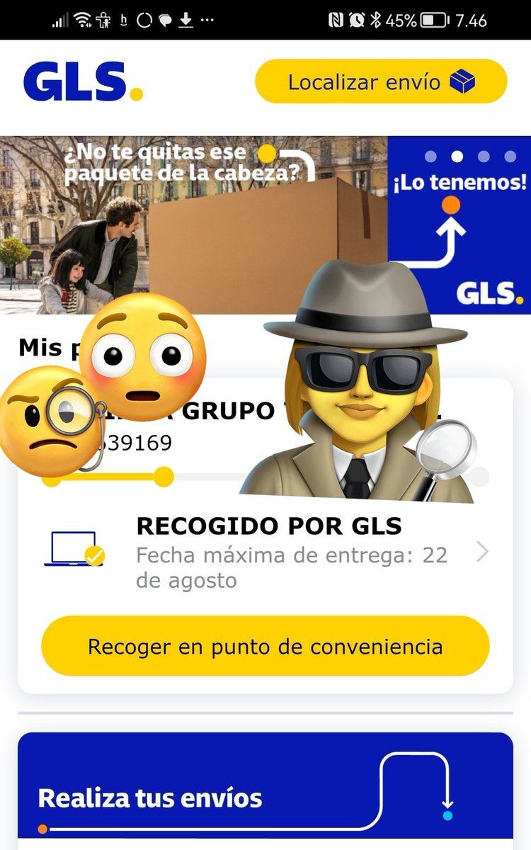 krnvrxr's tweet photo. @GLS_Spain, @GLS_clientes, ¿donde está mi paquete? Debería haberlo recibido el 19 de agosto, pero en la aplicación ahora me pone que se espera para el 22... ¿Alguna explicación? https://t.co/DV697h9Mc9