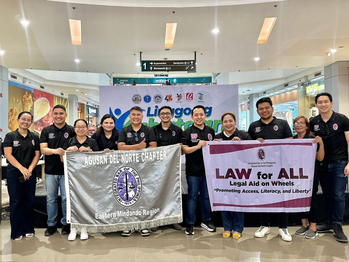 paolomagarin's tweet image. August 21, 2025 | Legal Aid on Wheels: 
OpportYOUTHnidad Caravan Butuan City @ Robinsons Butuan

IBP- Agusan Del Norte Chapter

#ServeTheCountryHailTheIBP
#IBPLegalAid
#IBPinAction
#IBPNCLA