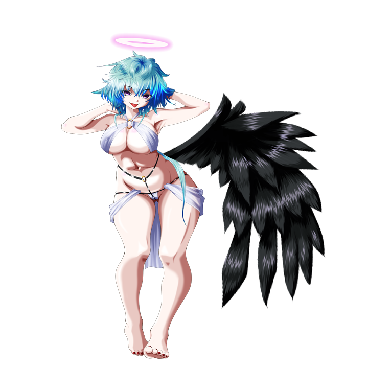 というわけで駄ピンクこと堕天使のヴェルドさん。
※水着ではありません。立ち絵更新です。