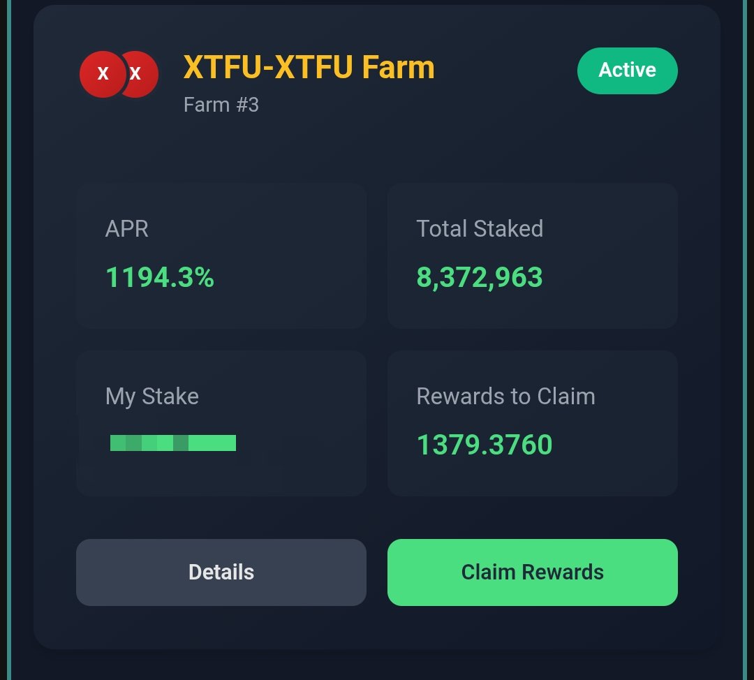 There are now 3 separate farms for 3 different #community launched #tokens on $XWT platform by <a href="/oft3rv/">Oft3r Valkad</a>! Each one has well over 100% APR as of posting. 

If you're not into #DEFI on #XIAN, what are you even doing? 

xwtplatform.com/farms/index.ht…