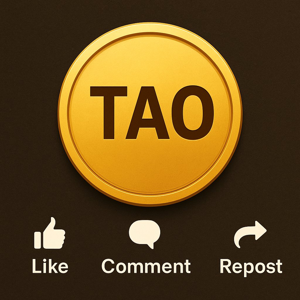 More than 170,000 people are mining $TAO <a href="/inspectxyz/">Inspect</a>

It's feels more like a competition so tell me what you're waiting for.

Get in now and position yourself by just commenting $TAO and reposting any post about $TAO you get a chance on the leaderboard

Let's go $TAO