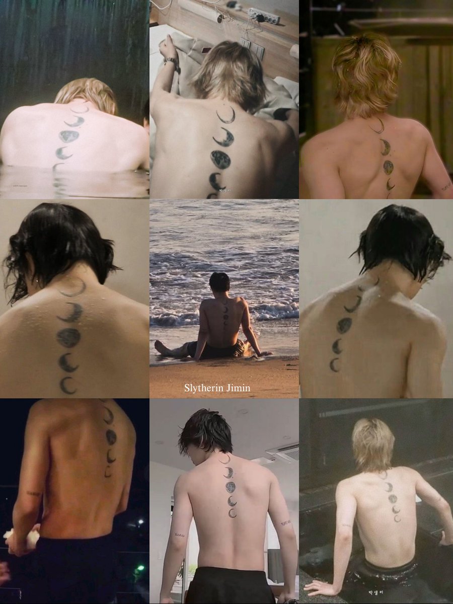 Jimin's 🌙 tattoos are the prettiest... 😭🐥