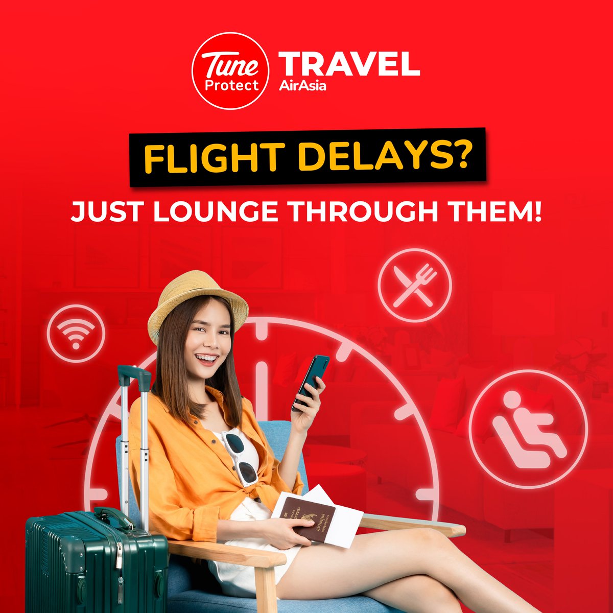 TuneProtect's tweet photo. Seeking for comfort while your flight’s delayed? With our latest Delay Lounge Access for Comprehensive Travel LITE or PLUS, enjoy exclusive access to airport lounges whenever your flight is delayed for 2 hours or more 💺

Just #ClickToStart with Tune Protect today! ✨ https://t.co/gPbQu2TItJ