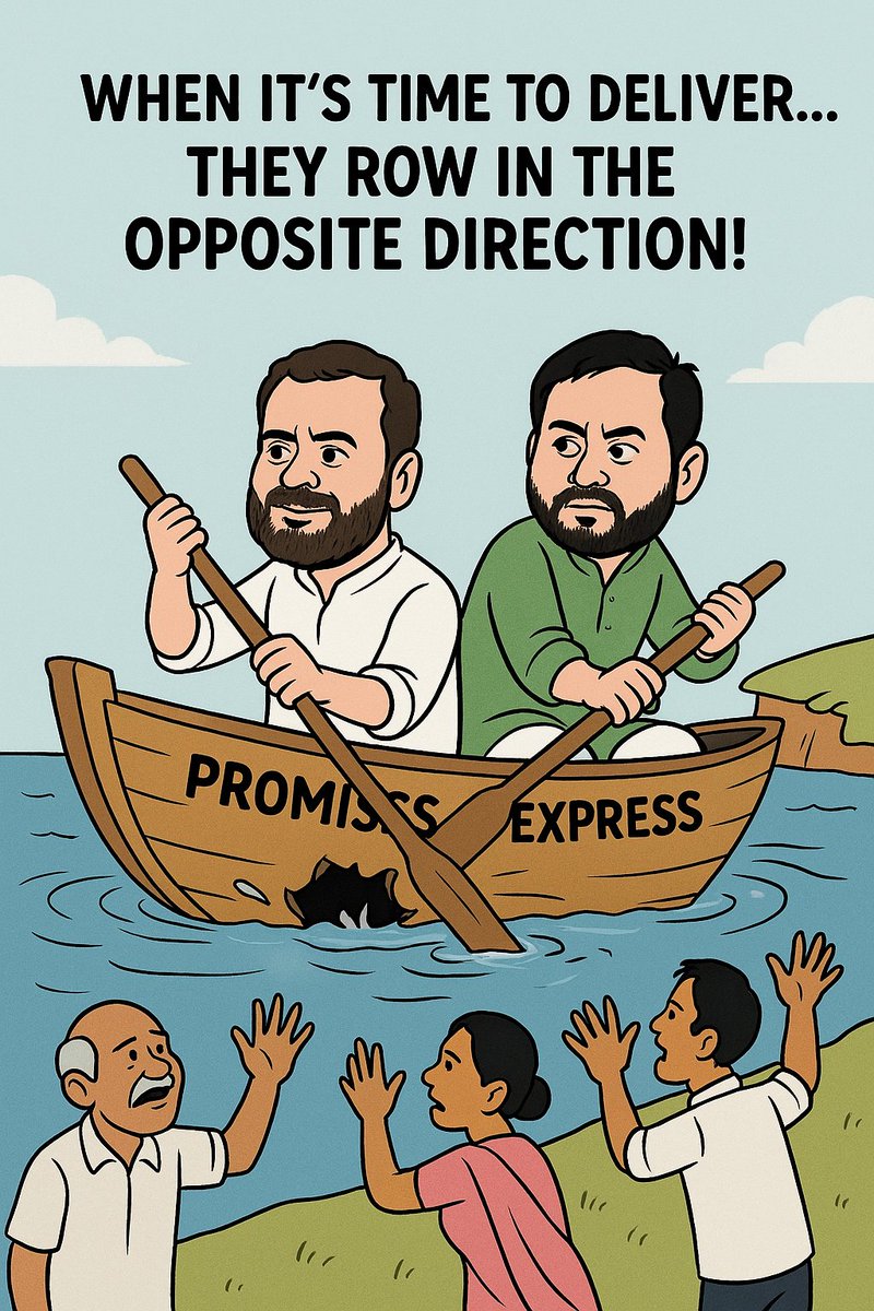 Rahul &amp; Tejashwi's #BiharWalksWithRahul is a desperate drama to mislead Bihar! Their divisive tactics &amp; vote-bank politics won't fool our people. Bihar stands with progress, not anarchy! 
#BiharElections #BiharPolitics