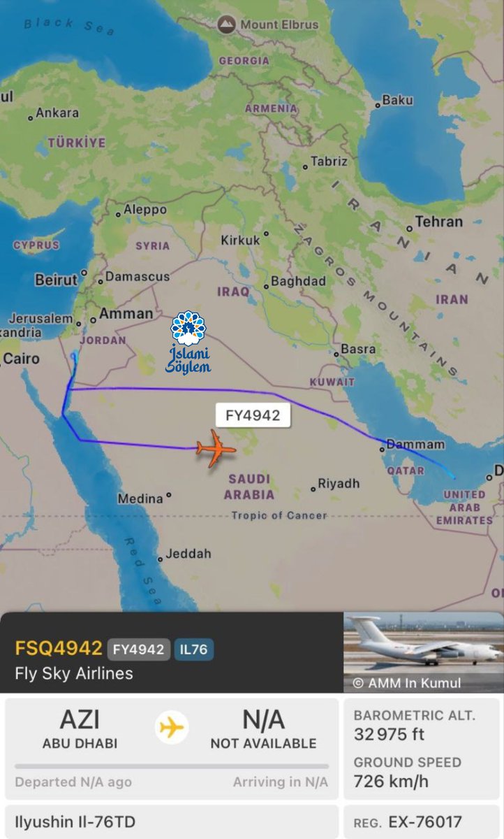 📍Büyük Münafık BAE’ye ait bir askeri kargo uçağı, işgalci İ.rail’e iniş yaptıktan sonra geri dönüyor.