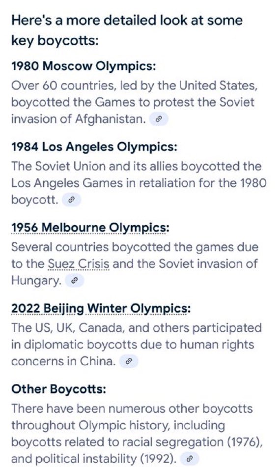 priyankac19's tweet photo. Hello @IndiaSports 
 Here some history of boycott and bans- cricket and Olympics . So please this fig leaf of an excuse for india pak masked as sporting spirit is shameful. https://t.co/jSKE8wMbtm