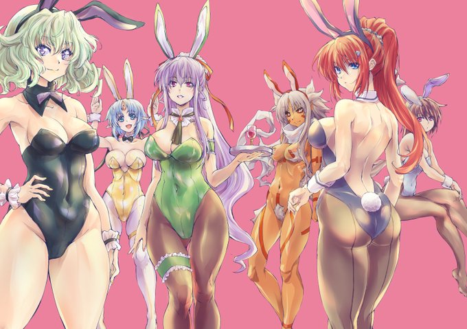 #バニーの日 
以前の同人誌の表紙絵なんですけど
何でそのキャラチョイスなの?というのをだいぶ言われた気がします 