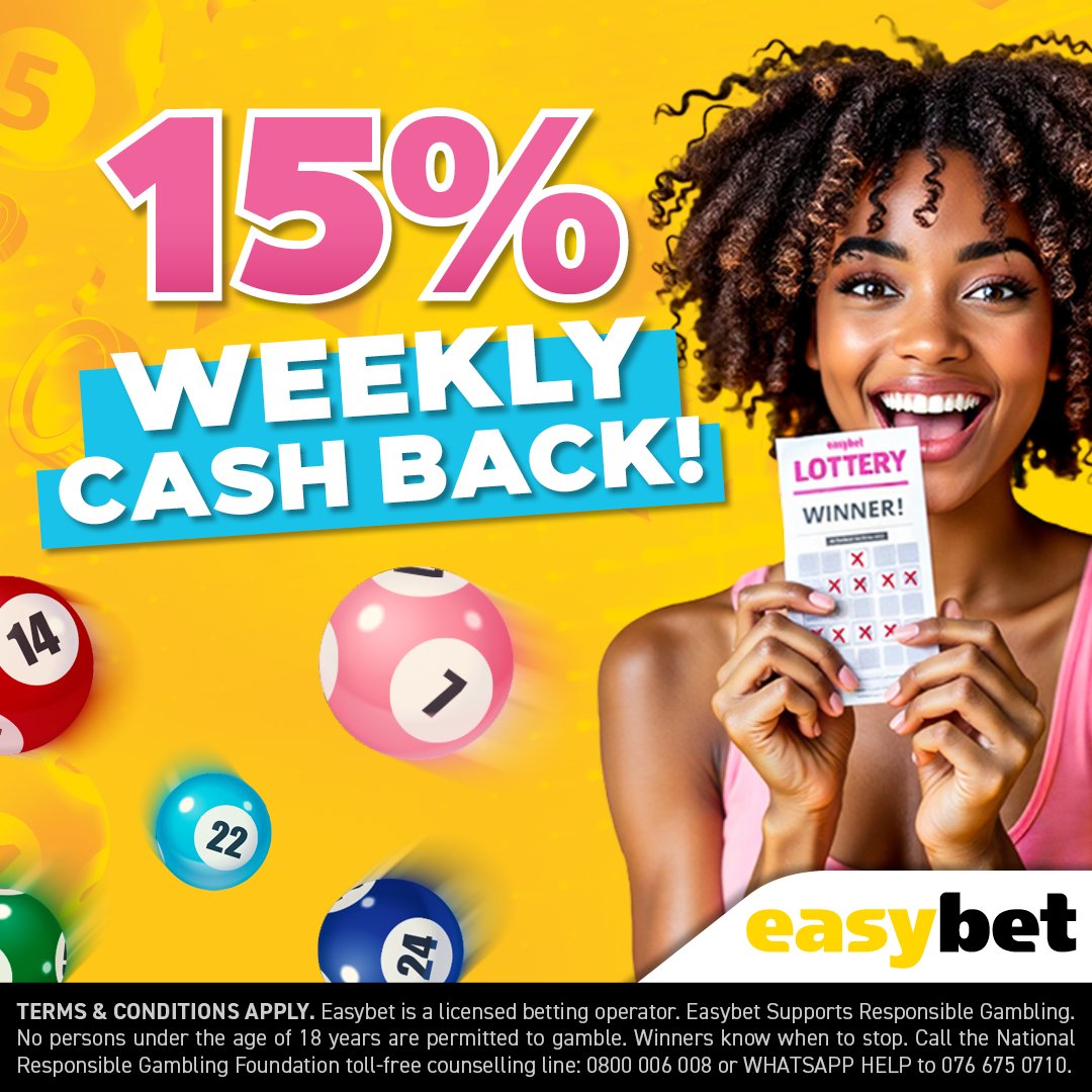 Easybet_SA's tweet photo. ๐ 15% Weekly Lotto Cashback! ๐
Numbers didnโt go your way? โจ Weโve got you covered โ every Thursday youโll get up to 15% back on your net losses. ๐๐ธ
Try again with confidence ๐https://t.co/pf2GI1Jmzk
#Easybet #LottoBonus #CashbackThursday #LuckySpin #SABetting https://t.co/f2rq7hpNum