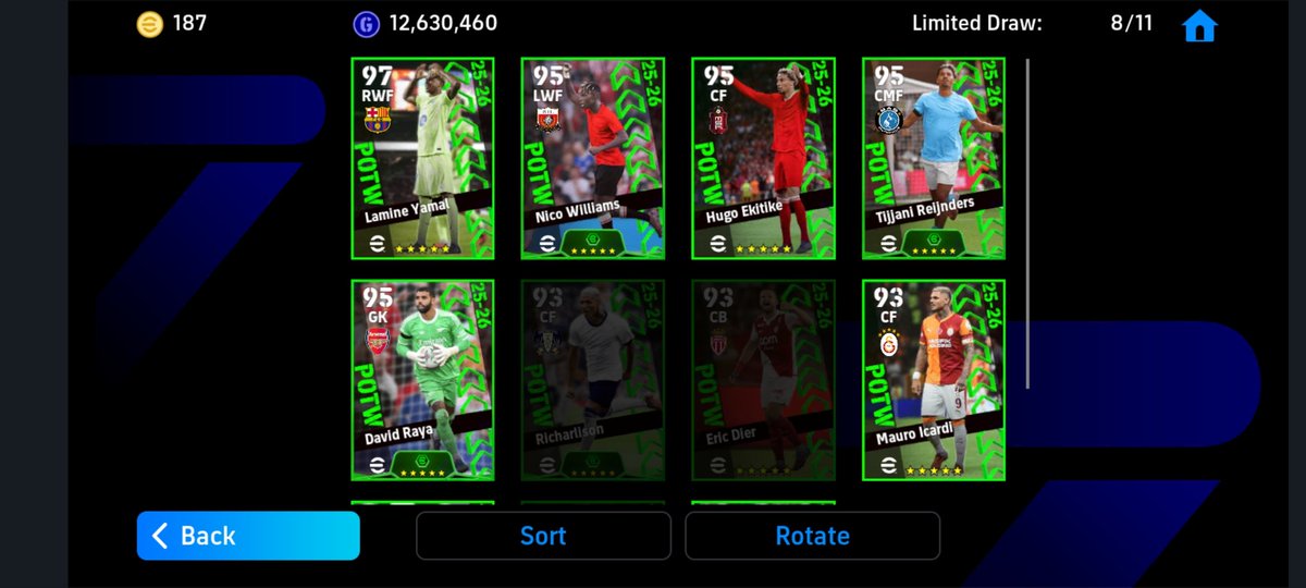 Konami... Una papa. Spin 3 times because of Yamal and look who I got.