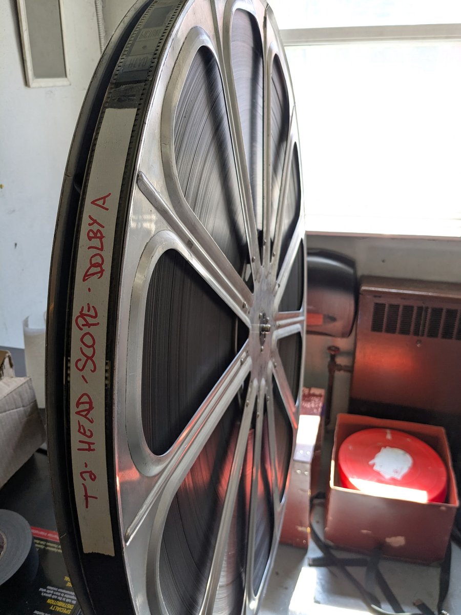 LostDominion's tweet photo. Now that's a big 35mm reel! Over 2hours of #35MM #FILMONFILM https://t.co/ICgkbCa3wI