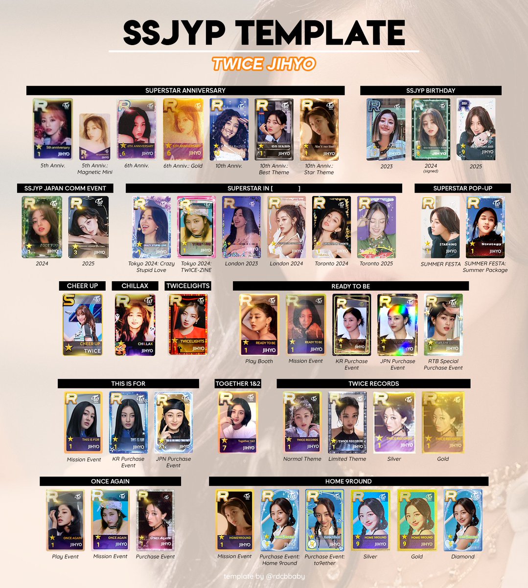 TWICE Jihyo SSJYP Photocard Template (UPDATED) ↳ *NEW* Birthday