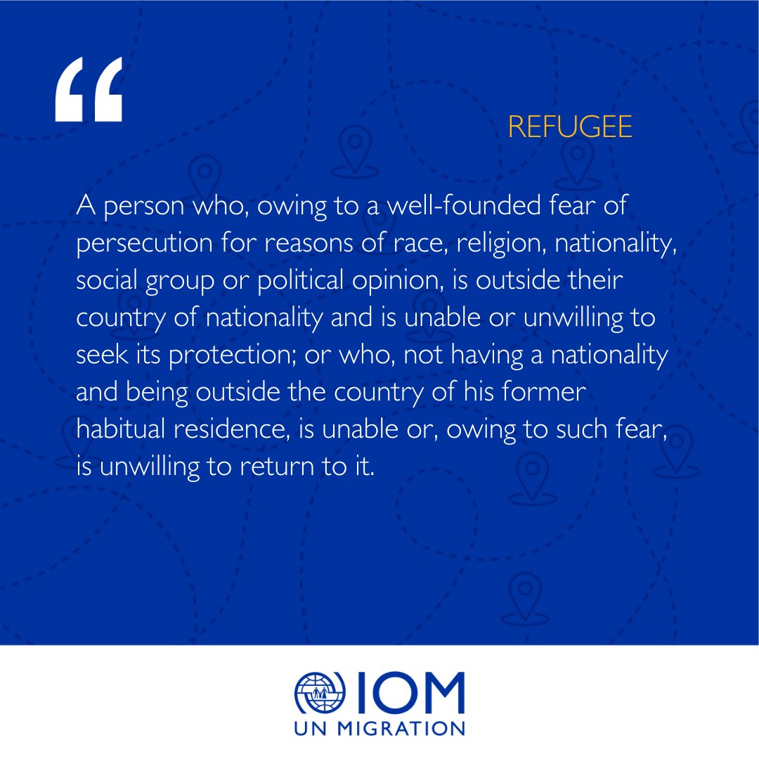 IOM_Oslo's tweet image. 💡 Did you know?

While the terms #migrant, #refugee and #asylumseeker are often used interchangeably, each carries a distinct meaning under international law.

Swipe through to explore their full definitions and differences.

#TermOfTheWeek