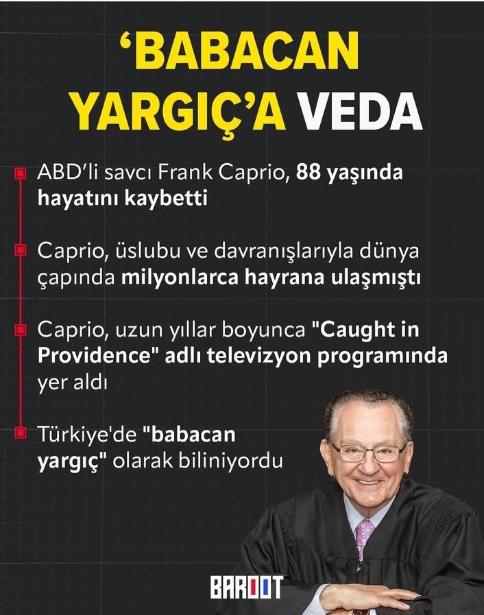 Siyaset okuduğum zamanlardan beri sık sık girdiği davaları izlerim. Her yönden örnek aldığım biriydi. Mütevaziliğine, mesleğine olan aşkına ve hakimiyetine hayran olmuştum. Işıklar içinde uyusun muhteşem biriydi.
#FrankCaprio