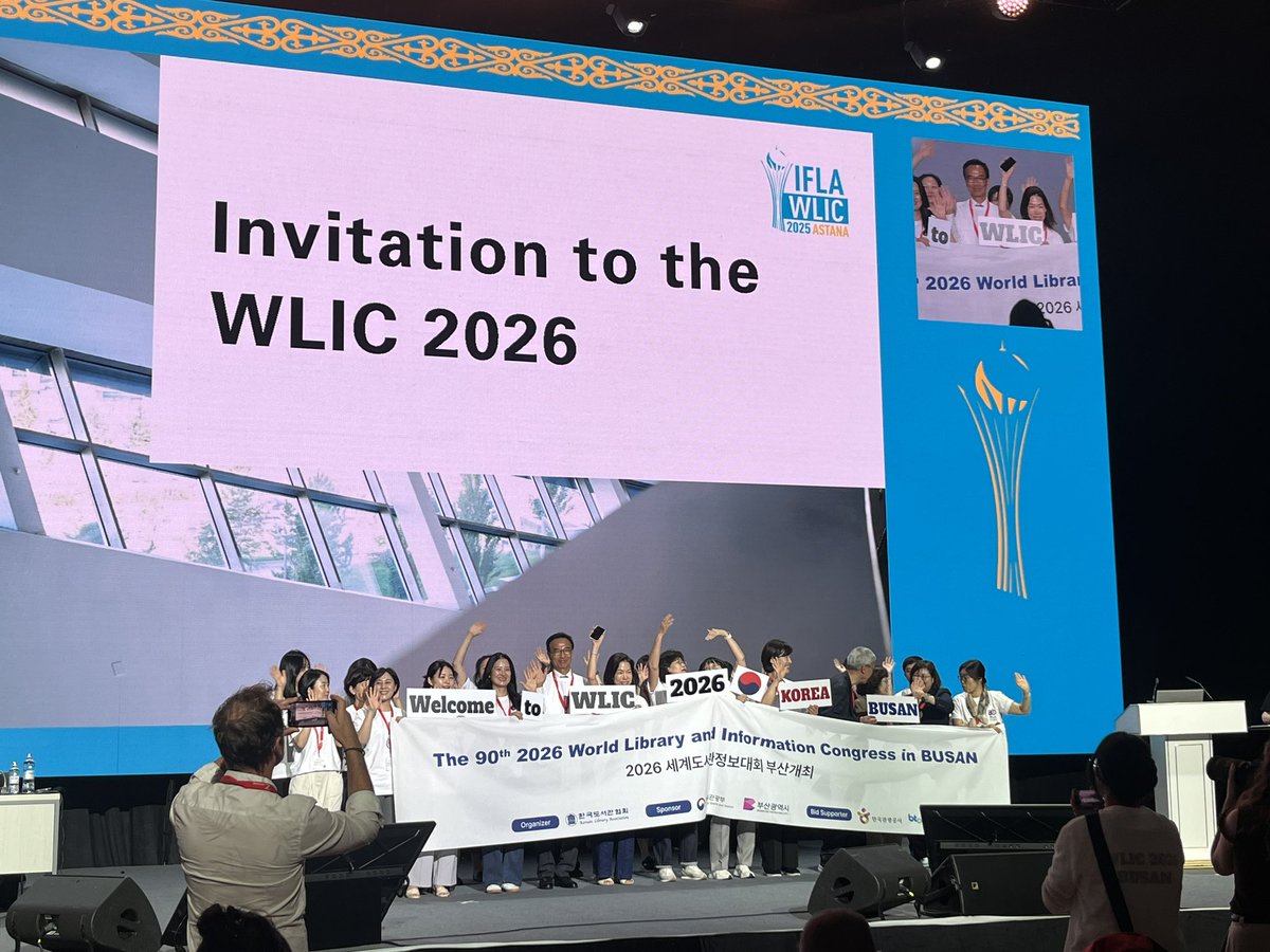 La délégation coréenne invite les bibliothécaires du monde entier pour le #WLIC2026 à <a href="/BusanCityGovt/">부산광역시</a>. À l’an prochain !