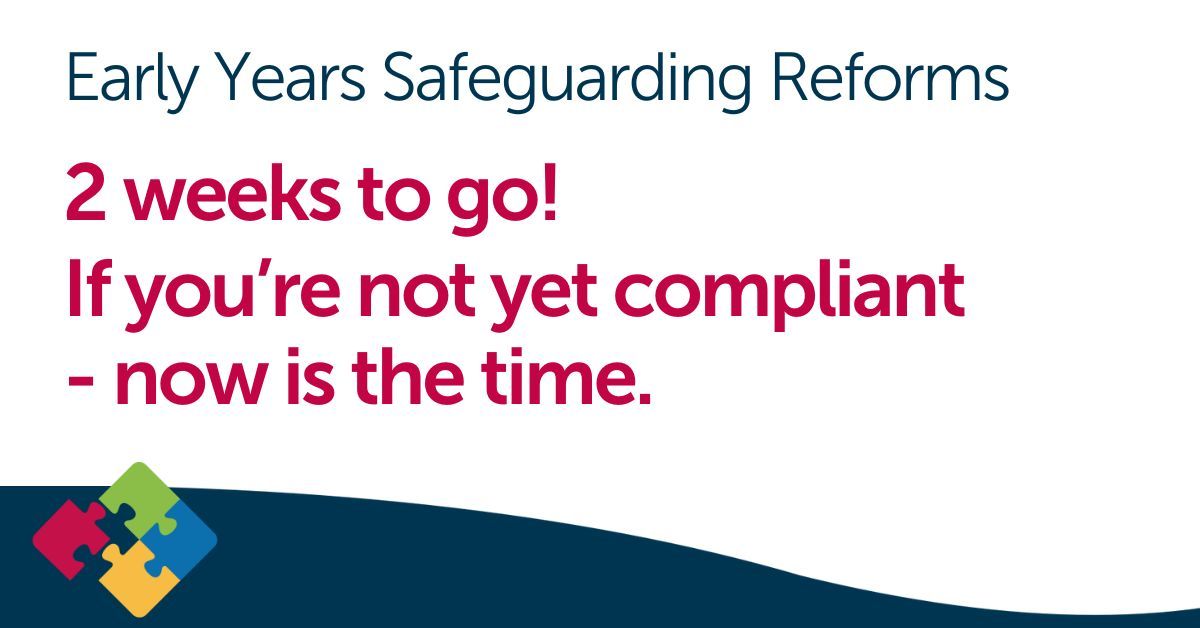safeguardingssl's tweet image. Only 2 weeks left before safeguarding training becomes a legal expectation under the revised EYFS. If you’re not yet compliant - now is the time.
📥 Register now: buff.ly/A206HWR
💸 MULTI-LICENCE DISCOUNTS AVAILABLE!
#SafeguardingSimplified #EYFSReforms #Safeguarding