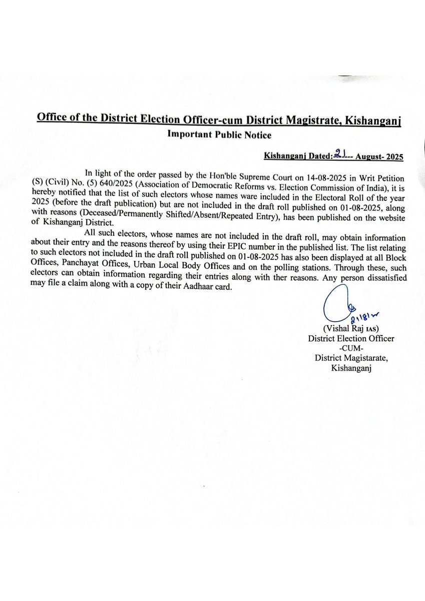 <a href="/IPRDBihar/">IPRD Bihar</a> 
<a href="/sparshgupta_ias/">Sparsh Gupta</a> 
<a href="/CEOBihar/">Chief Electoral Officer, Bihar</a> 
<a href="/ECISVEEP/">Election Commission of India</a>