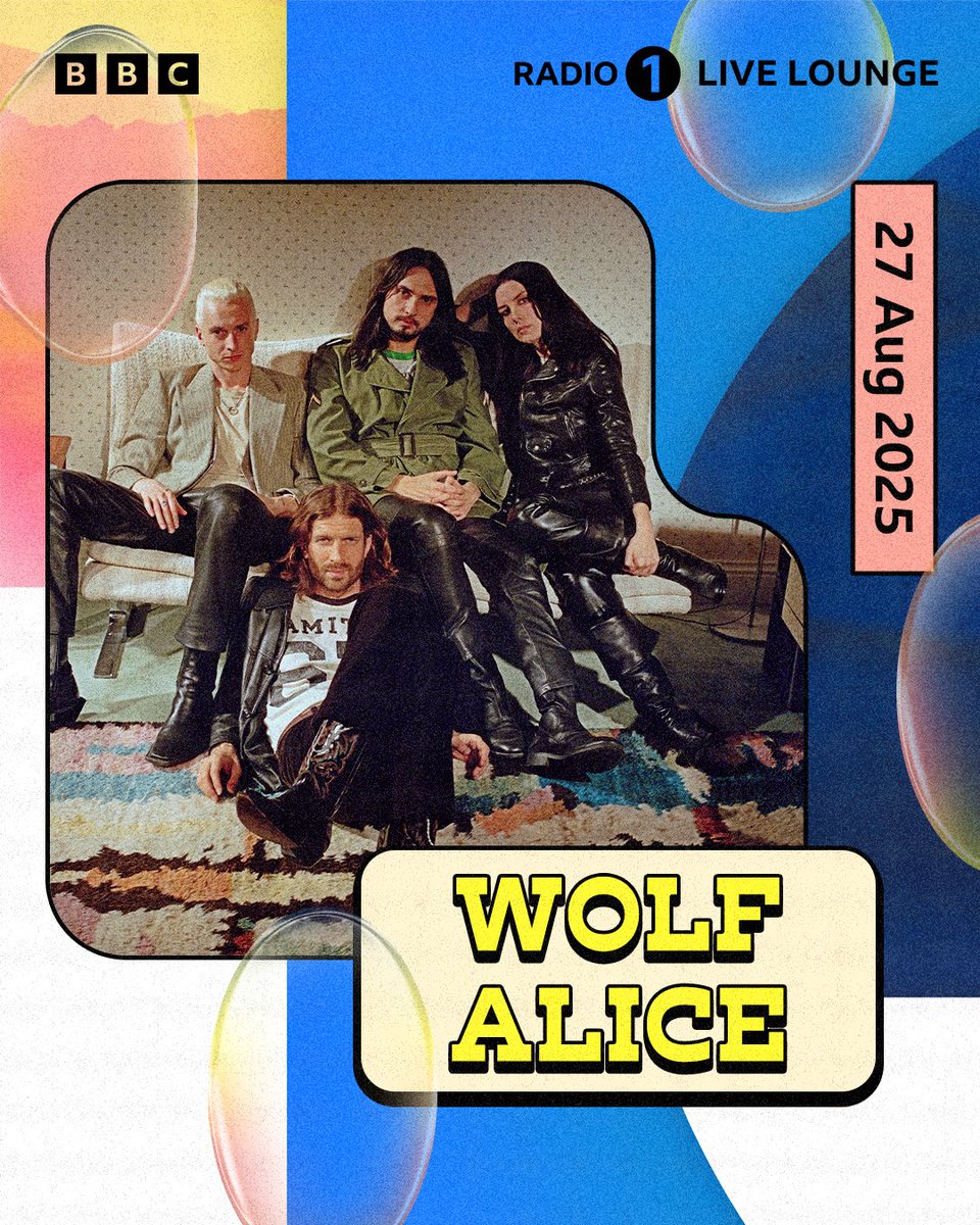 We're in the <a href="/BBCR1/">BBC Radio 1</a> Live Lounge next Wednesday! Listen from 12pm on <a href="/BBCSounds/">BBC Sounds</a> ⭐️