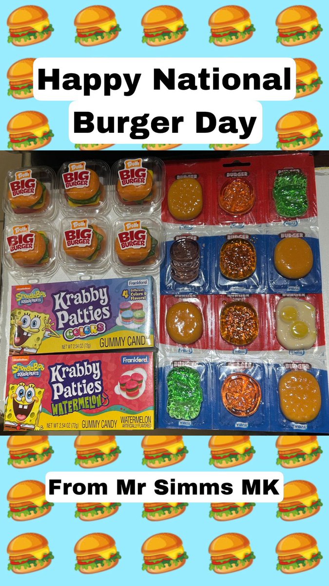 Celebrate #nationalburgerday with our sweet treats inspired by burgers 🍔 #mrsimmsmk #sweetshop #instorenow #burger #mrsimms #sweets #reels #cmk #localbusiness #mrsimmsoldesweetshoppe #sweetshopuk