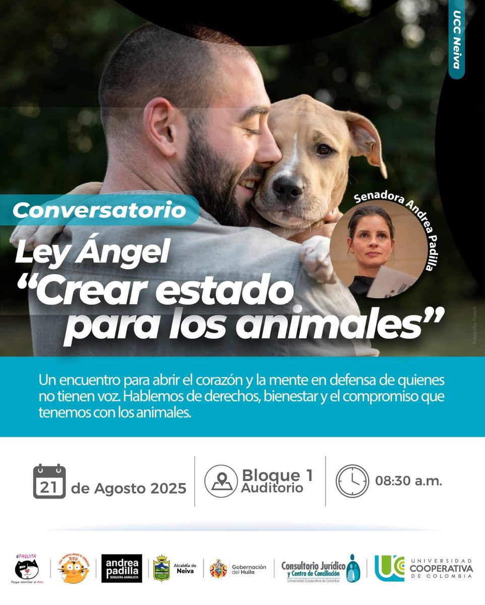 Andrea Padilla Villarraga🐆 (@andreanimalidad) on Twitter photo Hoy en #Neiva! Seguimos haciendo pedagogía sobre la #LeyAngel, creando #EstadoParaLosAnimales, recorriendo Colombia 🇨🇴 🐾
<a href="/Magdamigu/">Mag Arthur</a> Hoy en #Neiva! Seguimos haciendo pedagogía sobre la #LeyAngel, creando #EstadoParaLosAnimales, recorriendo Colombia 🇨🇴 🐾
<a href="/Magdamigu/">Mag Arthur</a>