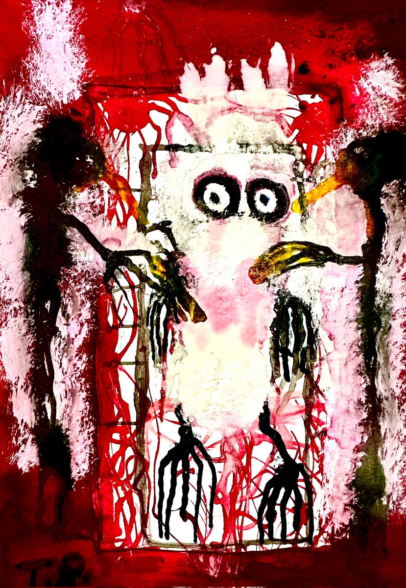 COMES FROM OUTSIDE 

INK×PAPER 21CM ×15CM 

facebook.com/thomas.riesner…
instragram.com/thomas.riesner1 
thomasriesner1.wordpress.com 

#thomasriesner #thomasriesneroutsiderart #riesnerthomas #outsiderartglobal #darkoutsiderart