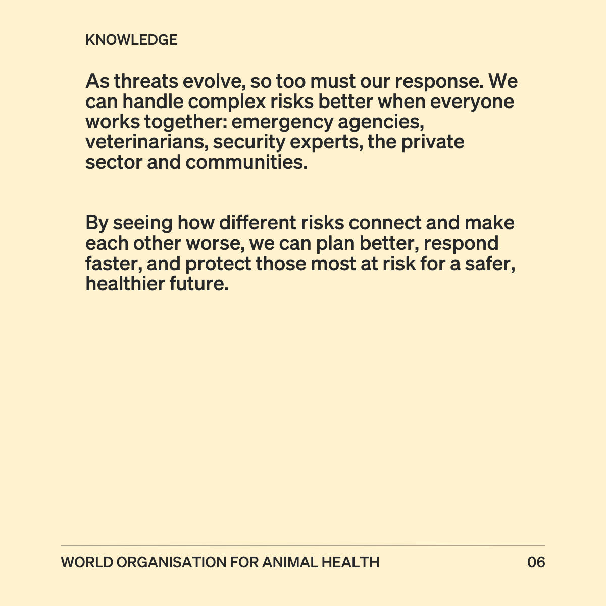 WOAH's tweet photo. In October, WOAH is hosting the Global Conference on Biological Threat Reduction, a high-level event uniting leaders across science, security, and policy to tackle the rising risk of biological threats. Join us from 28–30 October 2025 as we shape a safer future together.